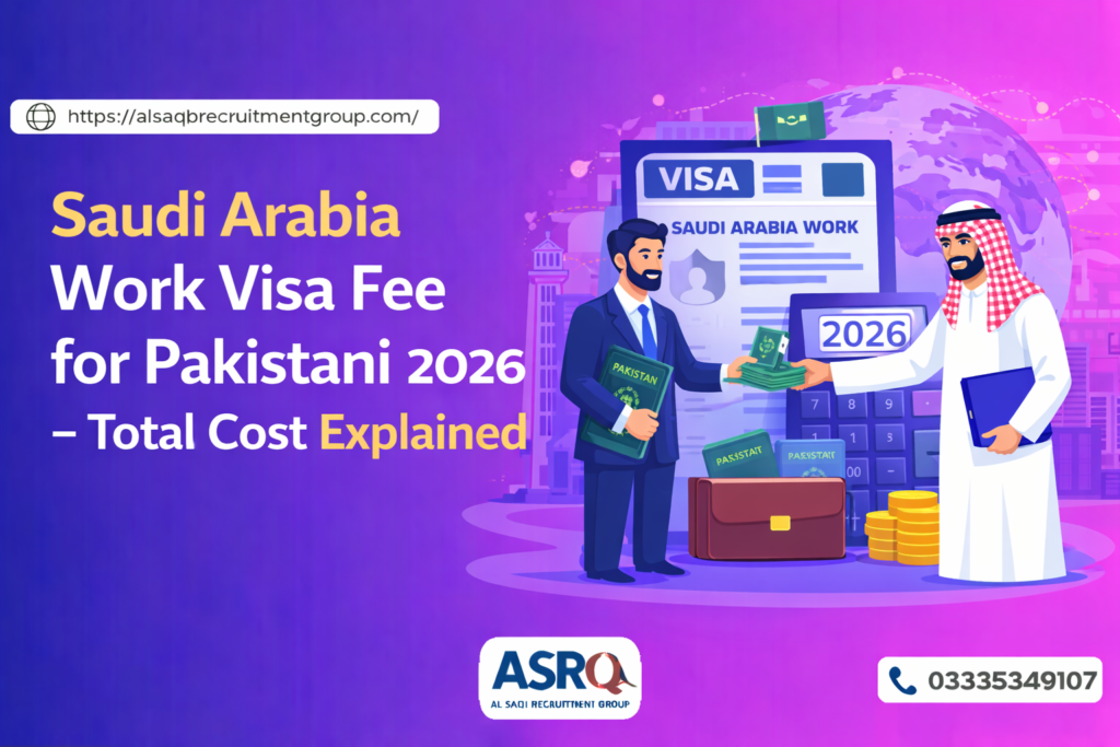 Saudi Arabia Work Visa Fee for Pakistani