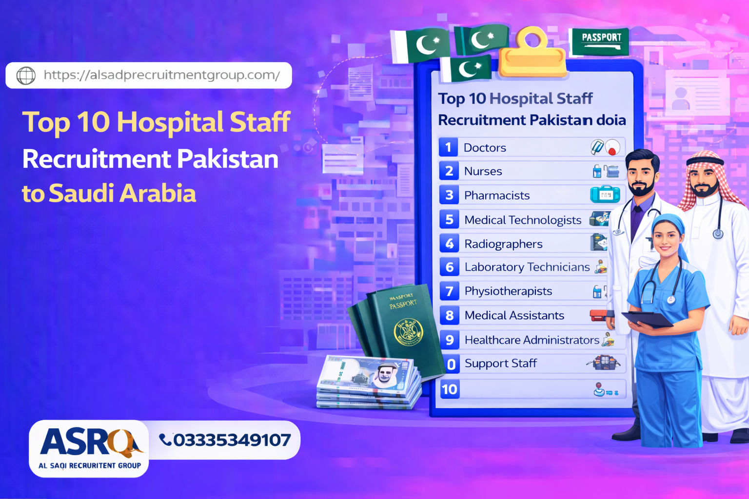 Top 10 Hospital Staff Recruitment Pakistan to Saudi Arabia