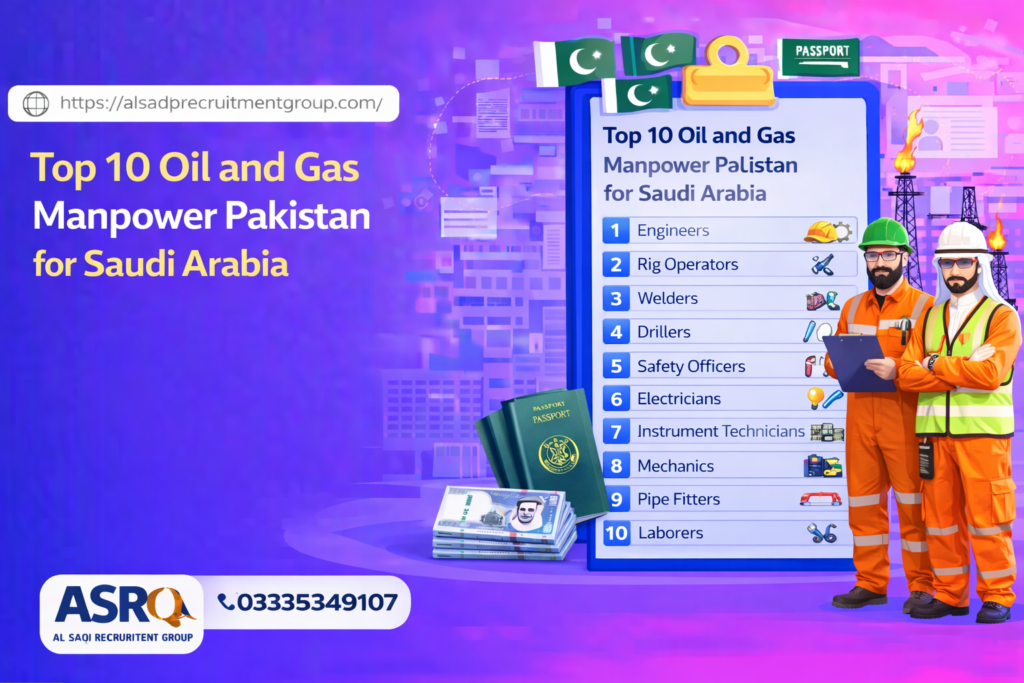 Top 10 Oil and Gas Manpower Pakistan for Saudi Arabia
