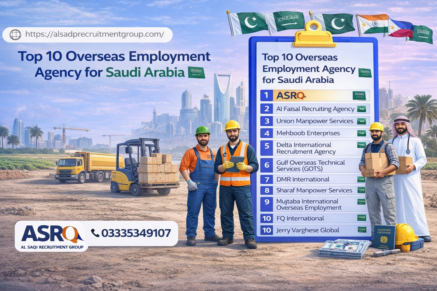 Top 10 Overseas Employment Agencies for Saudi Arabia 2026