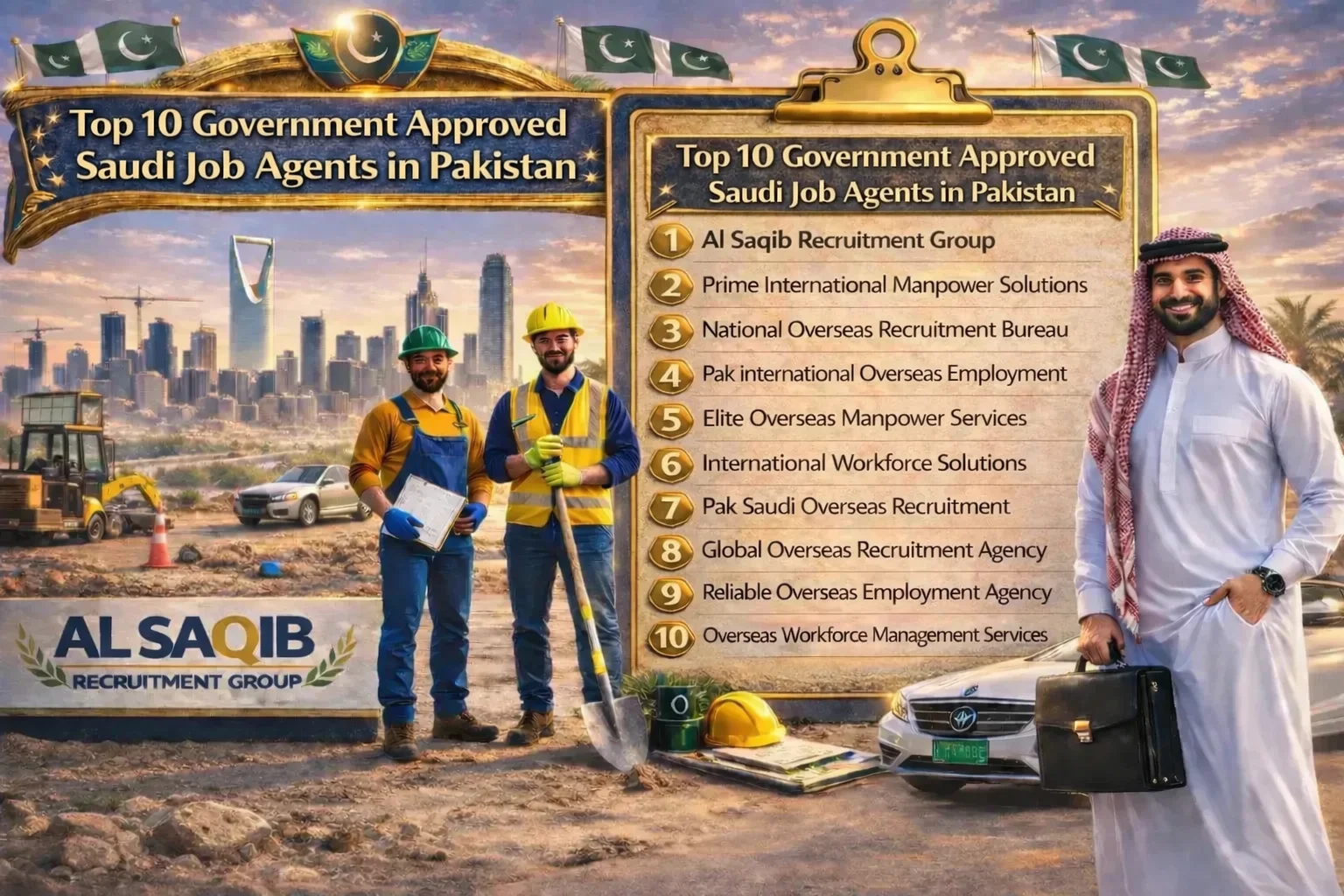 Top 10 Government Approved Saudi Job Agents in Pakistan 2026