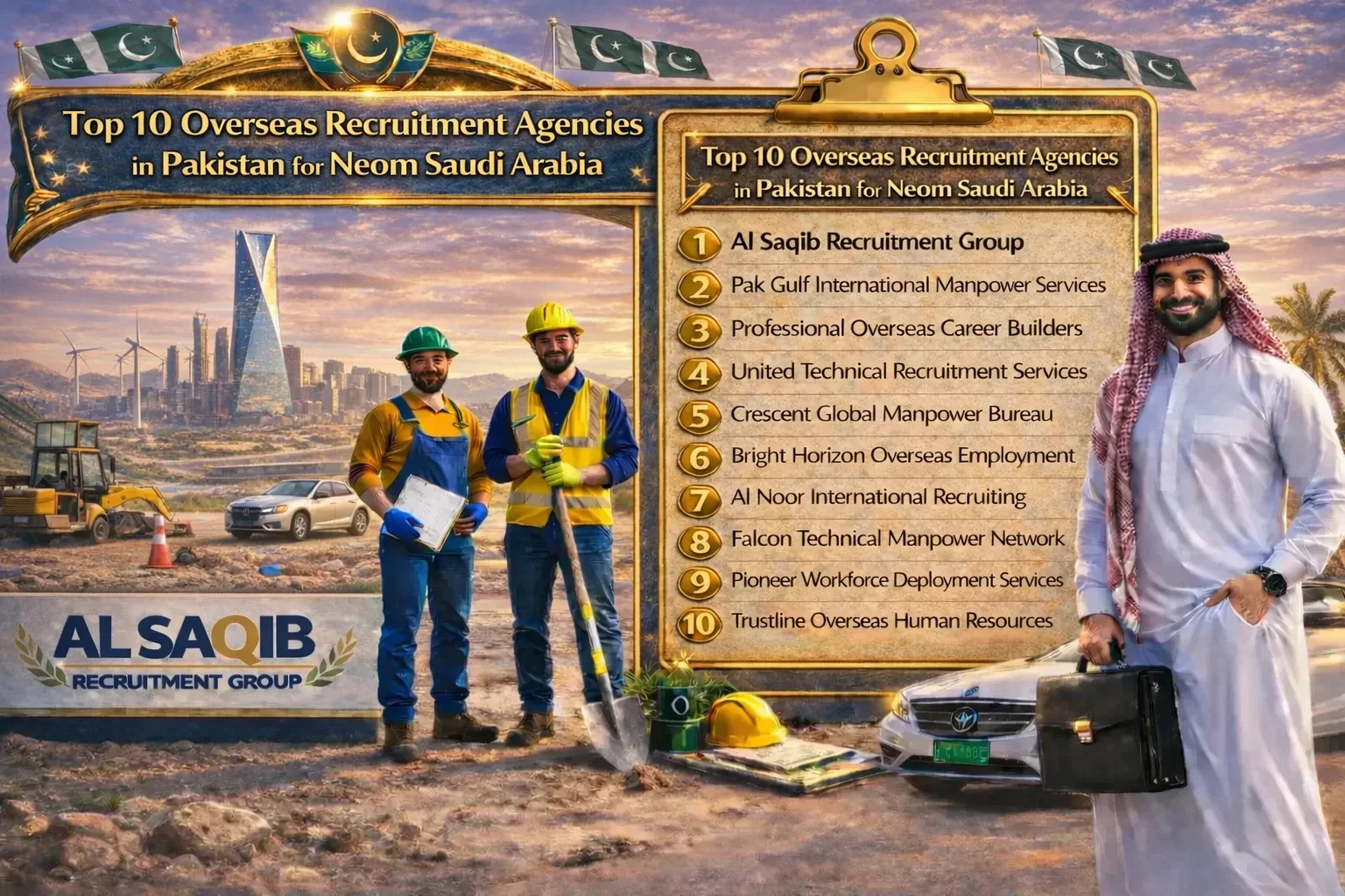 Top 10 Overseas Recruitment Agencies in Pakistan for Neom Saudi Arabia 2026
