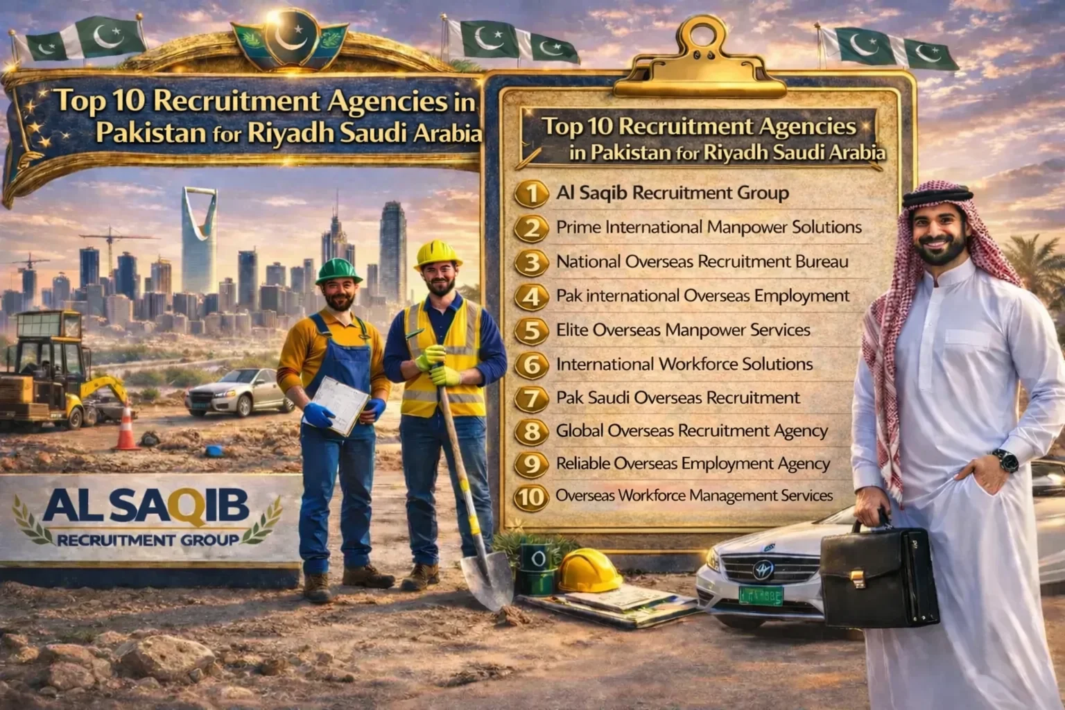 Top 10 Recruitment Agencies in Pakistan for Riyadh Saudi Arabia